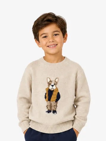 Jongens Trui Knit Oat