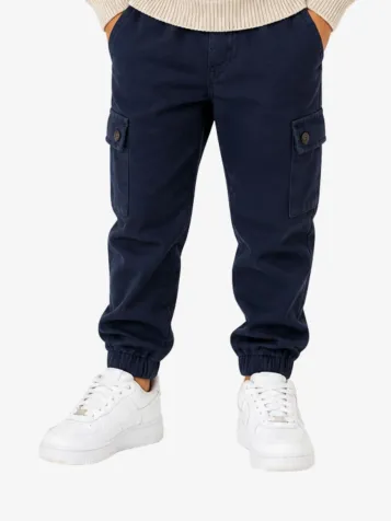 Jongens Broek Cargo Navy Blauw