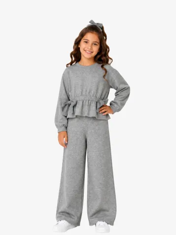 Meisjes Joggingpak Lurex Grijs