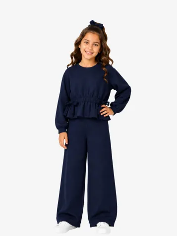 Meisjes Joggingpak Lurex Navy