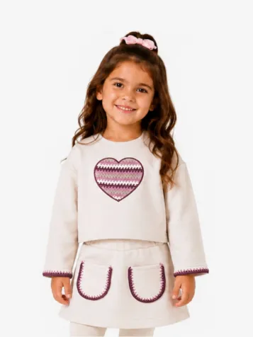 Meisjes Set Rok Light Khak