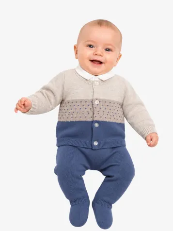 Jongens Baby Set Knit Blueberry