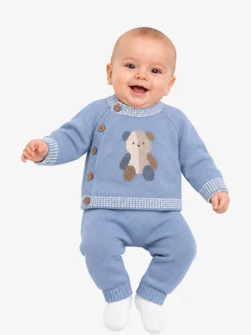 Jongens Baby Set Knit Vivid Rain