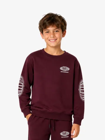 Jongens Sweater Relaxed Lifestyle Burgundy