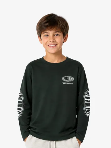 Jongens Longsleeve Relaxed Lifestyle Racing Groen