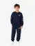 Malelions Junior Jongens Sweater Relaxed Lifestyle Navy