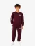 Malelions Junior Jongens Sweater Relaxed Lifestyle Burgundy