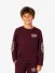 Malelions Junior Jongens Longsleeve Relaxed Lifestyle Burgundy