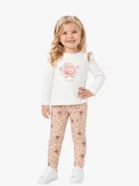 Monnalisa Meisjes Baby Set Legging Leopard
