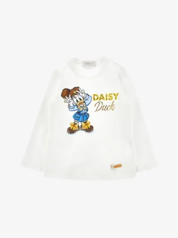Meisjes Longsleeve Daisy Duck Wit