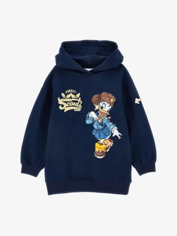 Meisjes Jurk Hoodie Daisy Duck Navy