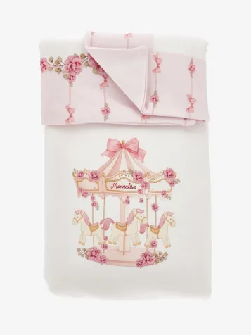 Meisjes Deken Draaimolen Wit Roze