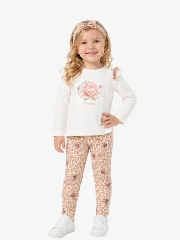 Meisjes Baby Set Legging Leopard