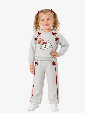 Meisjes Joggingpak Dalmatiers Grijs