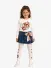 Monnalisa Meisjes Longsleeve Cow Girl Wit