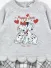 Monnalisa Meisjes Jurk Dalmatiers Grijs
