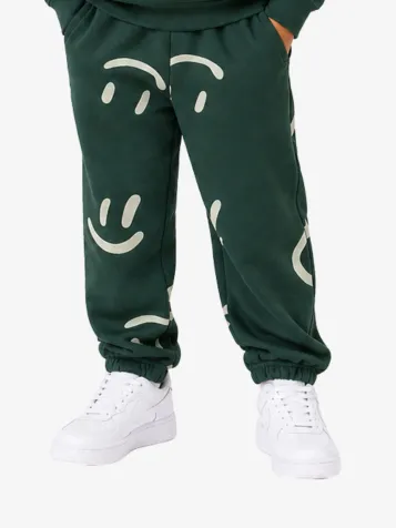 Jongens Joggingbroek Adan Big Smiles Taxus Groen