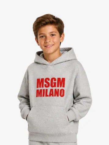 Jongens Hoodie Oversized Grijs Melange