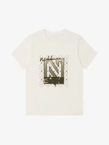 Dames T-shirt N Chains Wit