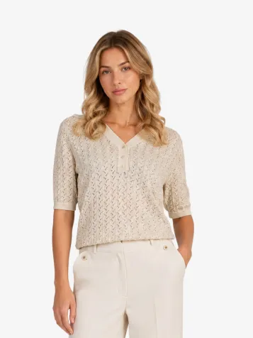 Dames Top Rouen Cream