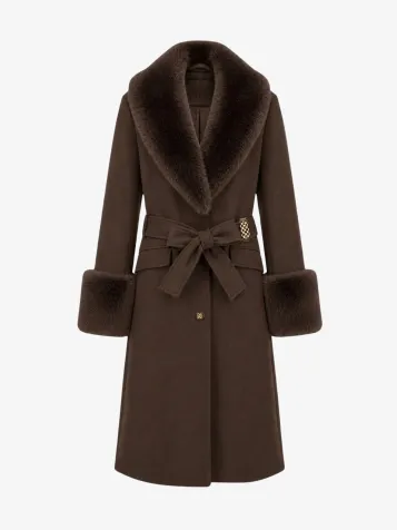 Dames Jas Auria Coat Chocolate Martini