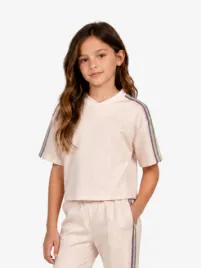 Nik & Nik Meisjes T-shirt Sallie Track Almond Milk