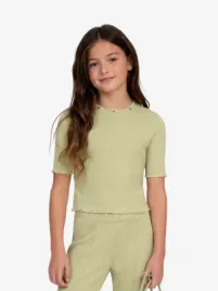 Nik & Nik Meisjes T-shirt Sanna Rib Aloe Vera