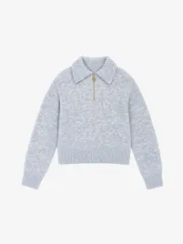 Nik & Nik Meisjes Sweater Joosje Ice Water Melange
