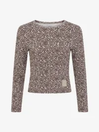 Nik & Nik Meisjes Longsleeve Jip Leo Rib Multi Brown