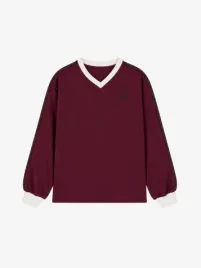 Nik & Nik Meisjes Sweater Elody Deep Burgundy