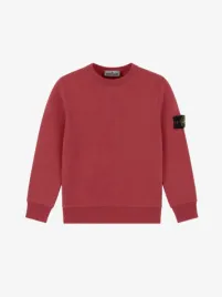 Stone Island Junior Jongens Sweater Cherry Rood