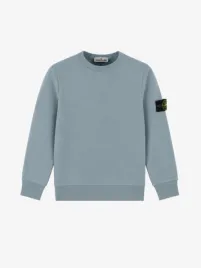 Stone Island Junior Jongens Sweater Ash Blauw