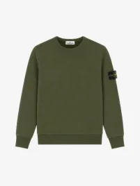 Stone Island Junior Jongens Sweater Army Groen
