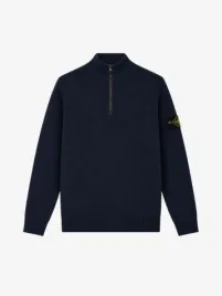 Stone Island Junior Jongens Sweater Rits Navy