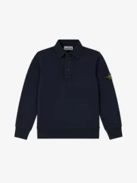 Stone Island Junior Jongens Sweater Polo Navy