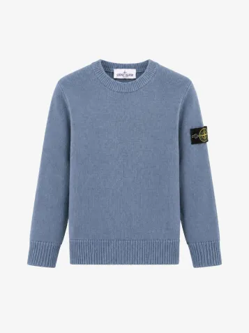 Jongens Fijngebreide Trui Ash Blauw
