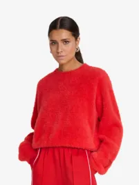 Alix The Label Dames Trui Mohair Look Bright Red