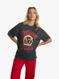 Alix The Label Dames T-shirt Alix Paint Charcoal Grey