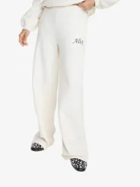 Alix The Label Dames Joggingbroek Wide Leg Ecru