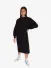 Alix The Label Dames Jurk Midi Sweat Dress Zwart