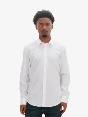 Heren Overhemd Napoli Slim Fit Wit