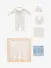 Atelier Babbi Meisjes Baby Gift Set Toile de Jouy Beige