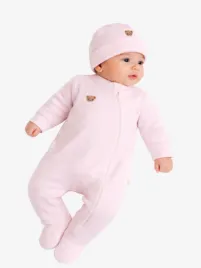 Baby Gi Meisjes Baby Boxpakje Rits Beer Roze