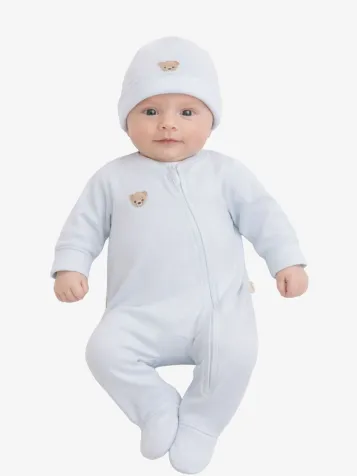 Jongens Baby Boxpakje Rits Beer Blauw