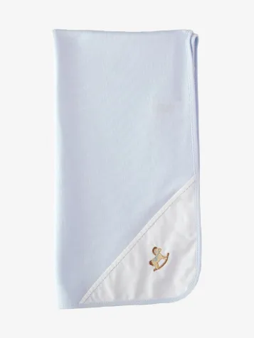 Jongens Doek 67x67cm Hobbelpaard Blauw