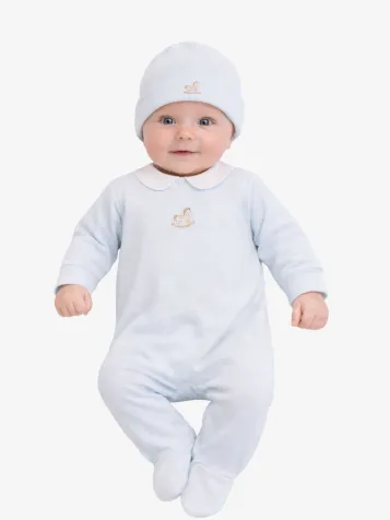Jongens Baby Boxpakje Hobbelpaard Blauw