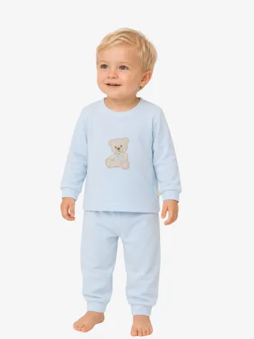 Jongens Baby Pyjama Teddybeer Blauw