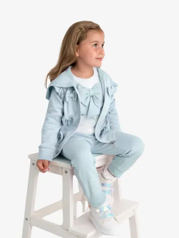 Meisjes Set Joggingpak Driedelig Diamonte Sky