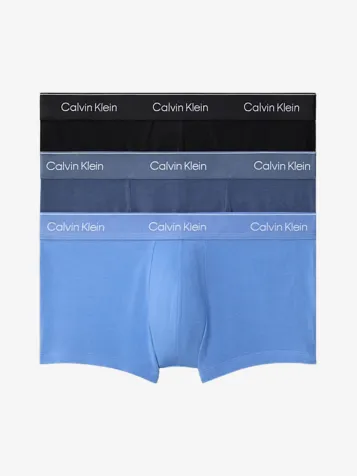 Heren 3 boxers Low Rise Trunk Black-Glacier-Blue