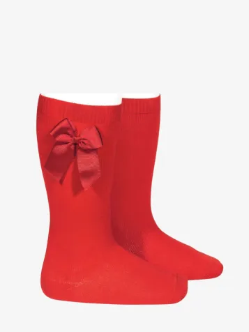 Meisjes Kniekousen Strik Red
